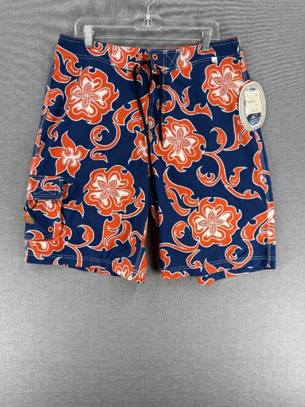 Vtg O'Neill Pinwheel Board Shorts Mens 36 10" Floral Paisley Swim Trunks NWT Y2K